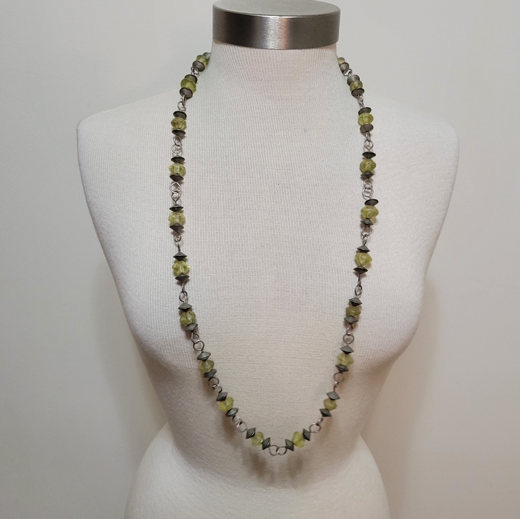 Hand Crafted Brutalist Beaded Necklace